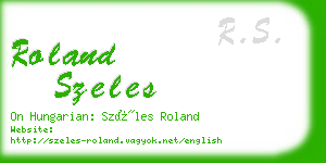 roland szeles business card